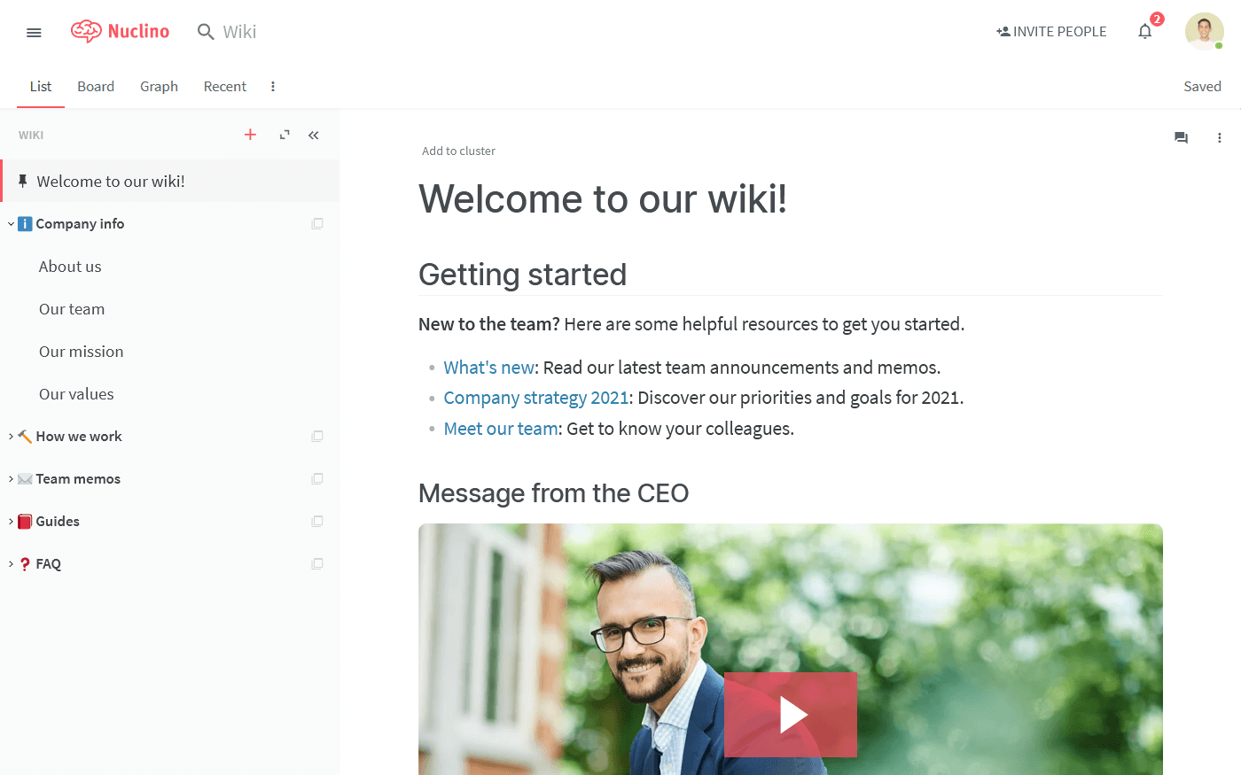 Best knowledge sharing tool Nuclino