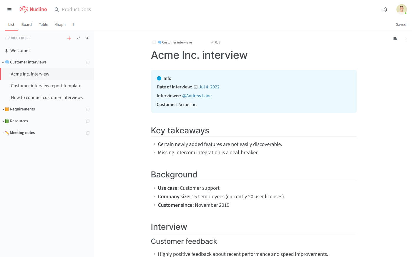 Functional requirements documentation tool