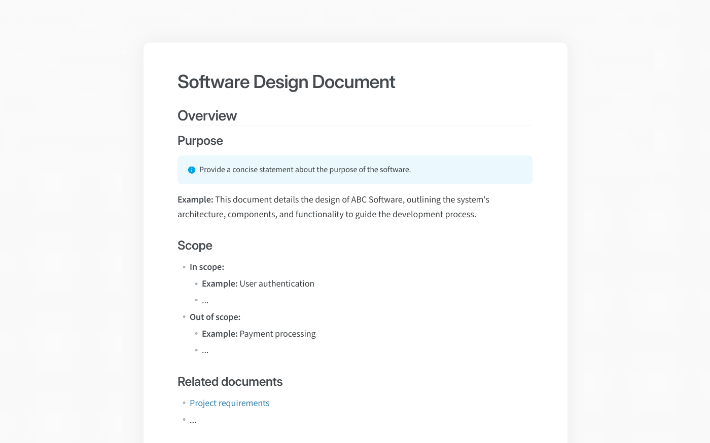 SDD template