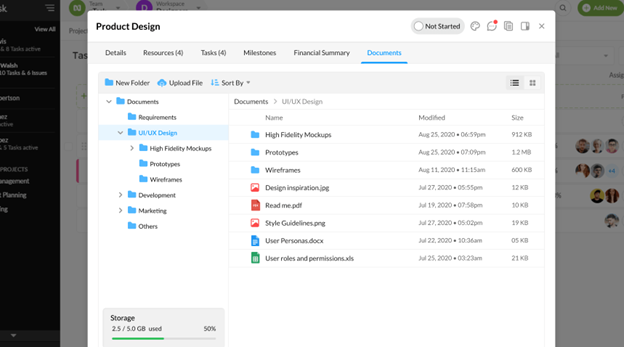 Document sharing tool nTask