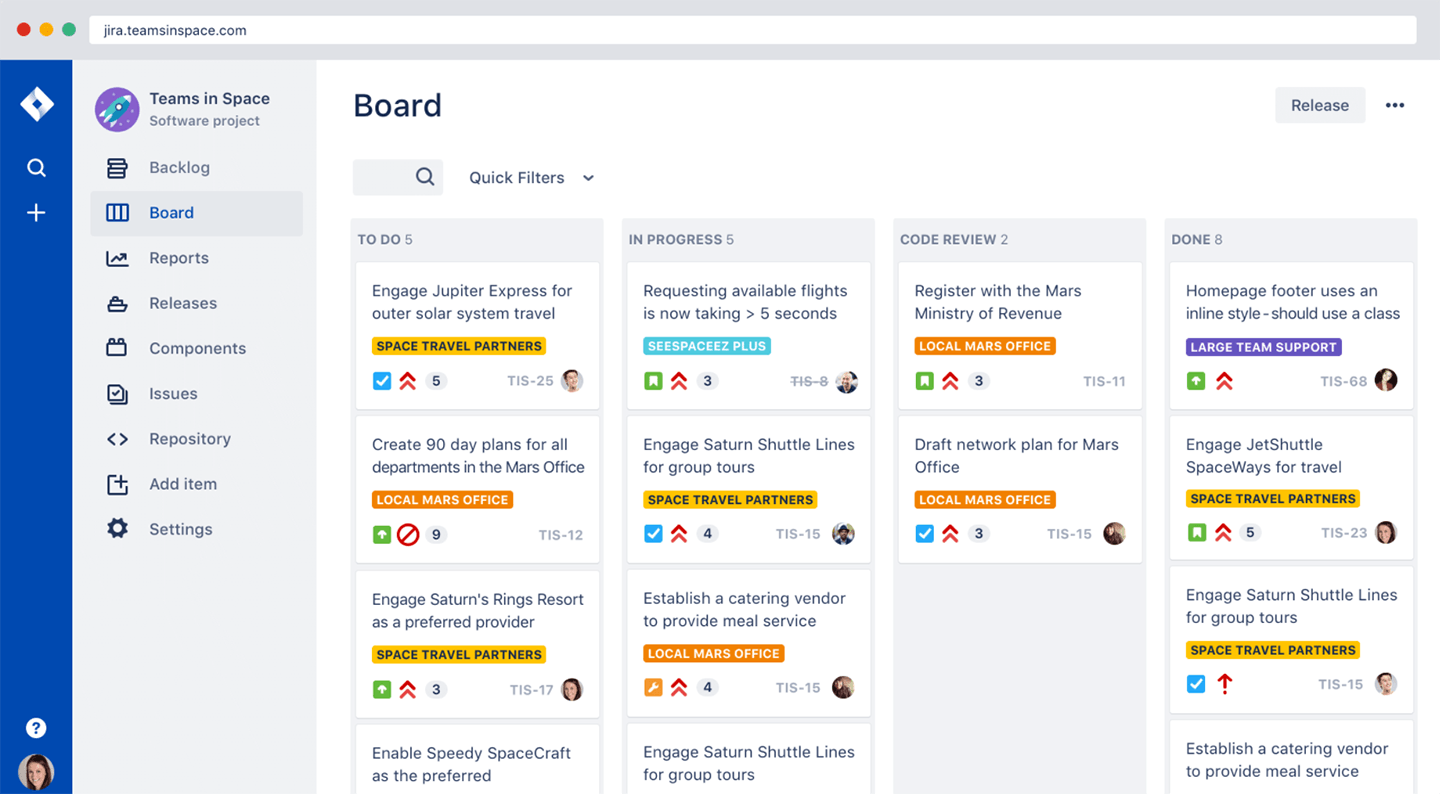 Game development project management software Jira